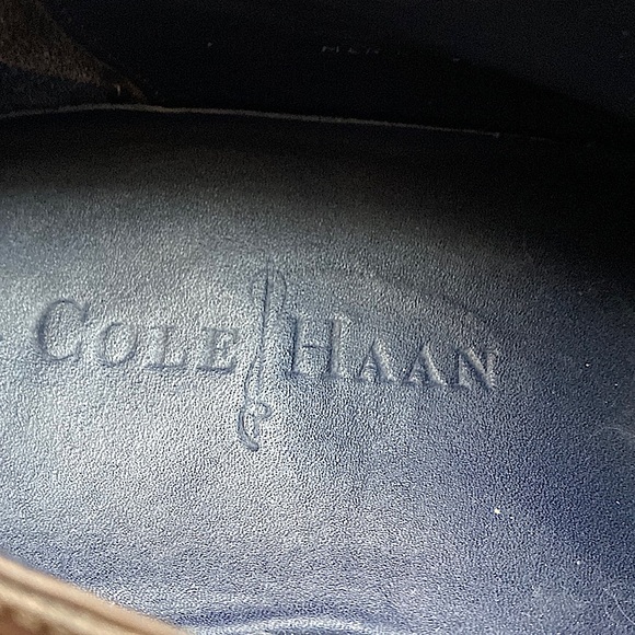 Coke Haan Nike Air Stratton Distressed Taupe Leather Shoes Size 10 - Picture 10 of 15